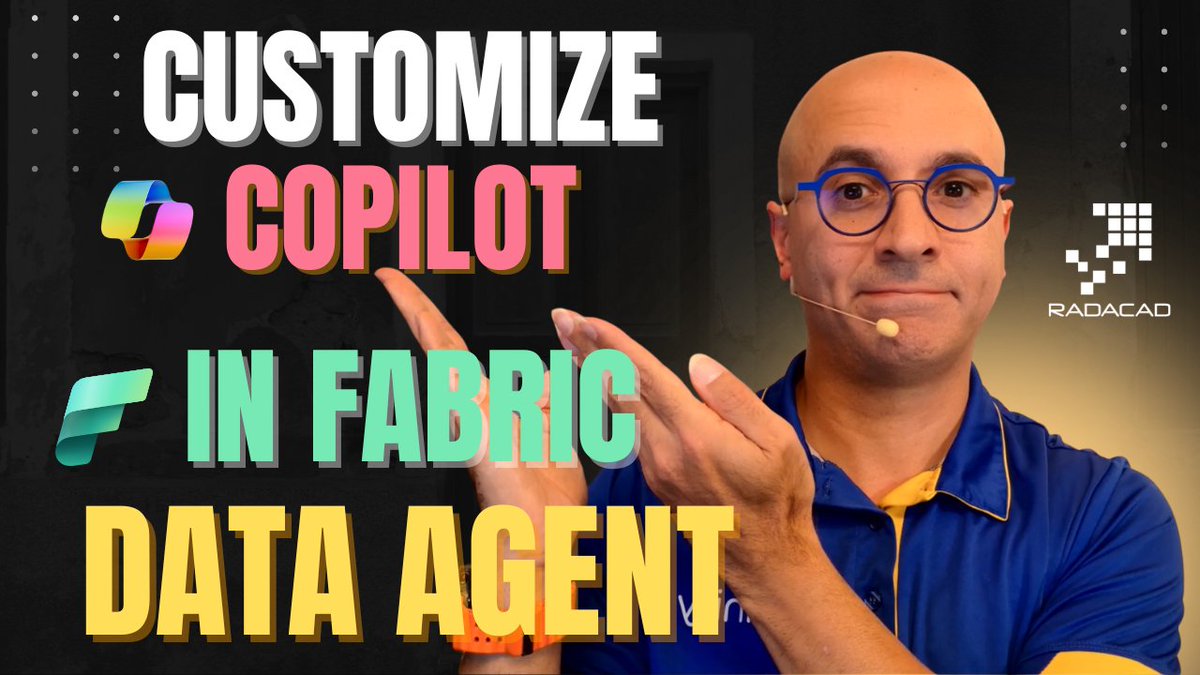 RADACAD_COM's tweet image. Did you know that you can customize and tailor the response of #MicrosoftAI #Copilot in #PowerBI and #MicrosoftFabric to infuse some business and human knowledge into it?

I explained about #DataAgent as an introductory video today;

youtu.be/SYWsGh87BlM

#DataAnalytics…