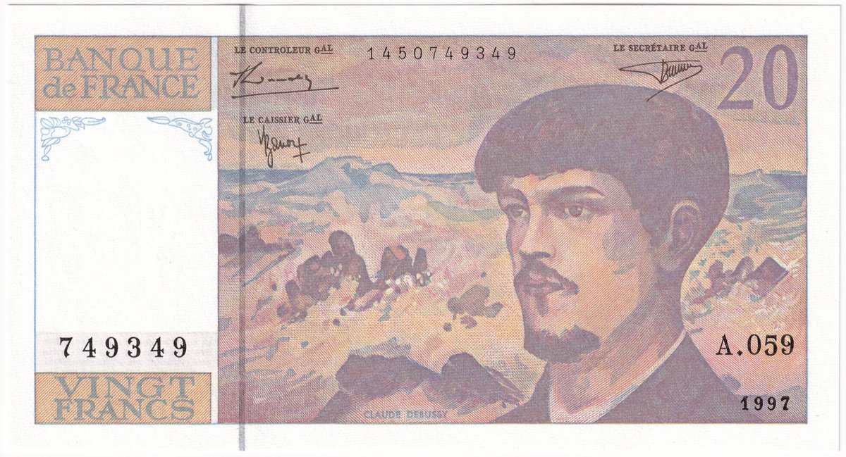 MansbridgeCoins's tweet image. 1997 France 20 Francs Banknote – Debussy – F.66ter/02A59 – P#151i

Starting Price: £5.00

Currently at 7-day auction — bid before it&apos;s gone!

📦 £3.00 UK shipping
🌍 Secure international delivery
🔗 ebay.co.uk/str/mansbridge…

#Banknotes #MansbridgeCoins #BanknoteCollector…