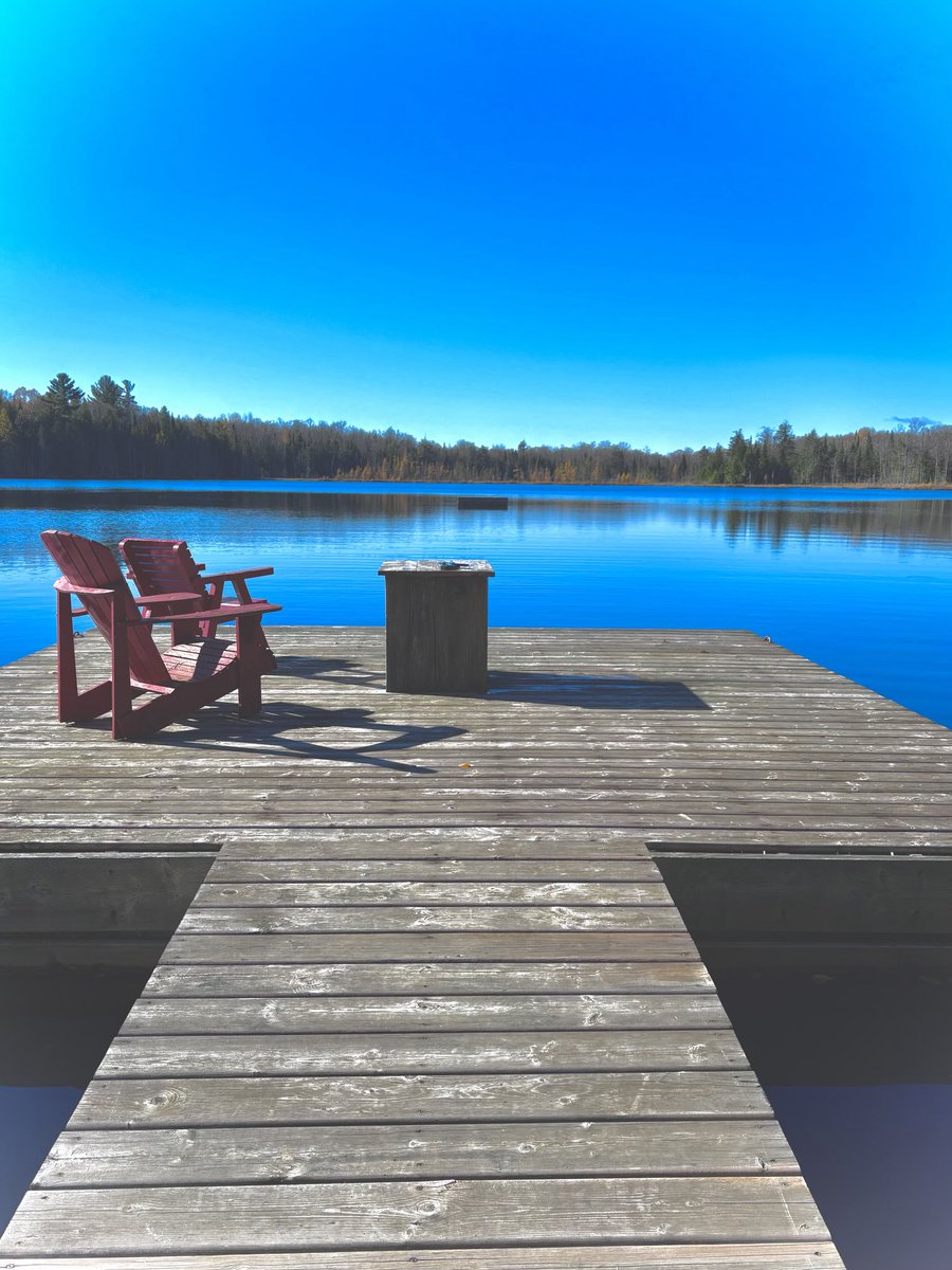 And the dock on the little lake now in winter mode awaiting Old Man Winter himself. Bring it on!