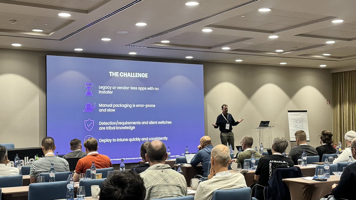 Microspecialist's tweet image. AI-Assisted Intune Delivery: EtherApps Forge + EtherAssist by @RyMangan at #e2emvc in Lisbon