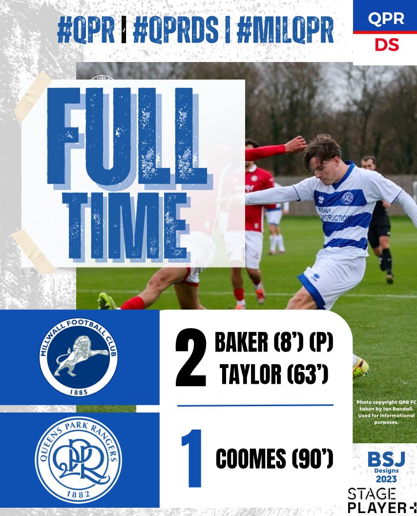 QPR_DS's tweet photo. We almost pull off another great escape but our 7 game unbeaten run ends in Millwall.
Heads up boys. 💙🤍
🔵 𝗠𝗜𝗟 2️⃣ - 1️⃣ 𝗤𝗣𝗥 🩷
#QPR | #QPRDS | #MILQPR https://t.co/wN3DkjDN10