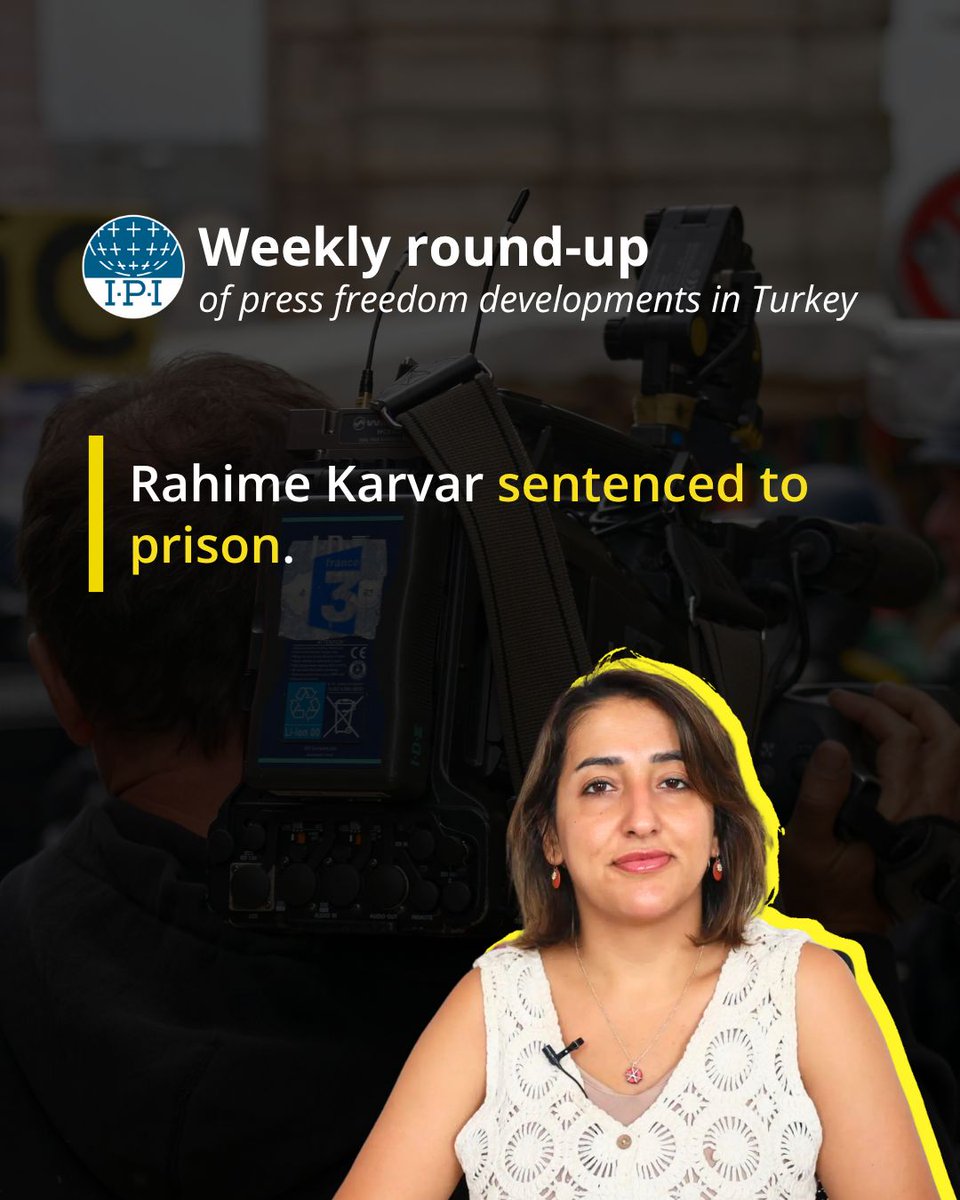 (1/6) Journalist Rahime Karvar has been sentenced to 2 years and 1 month in prison on charges of “helping a terrorist organisation,” based on her work hosting and moderating news programs.
bianet.org/haber/gazeteci…