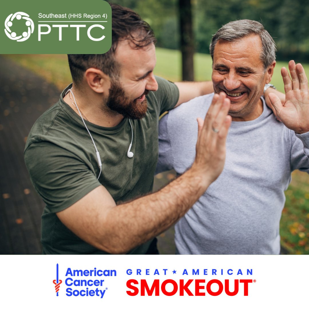 The Great American Smokeout is the third Thursday this month. Tobacco remains a leading preventable cause of death in the U.S. Help promote #prevention resources &amp; tobacco-free environments in local communities. with the #CDC. cdc.gov/tobacco/tobacc…

#PTTC #SoutheastPTTC