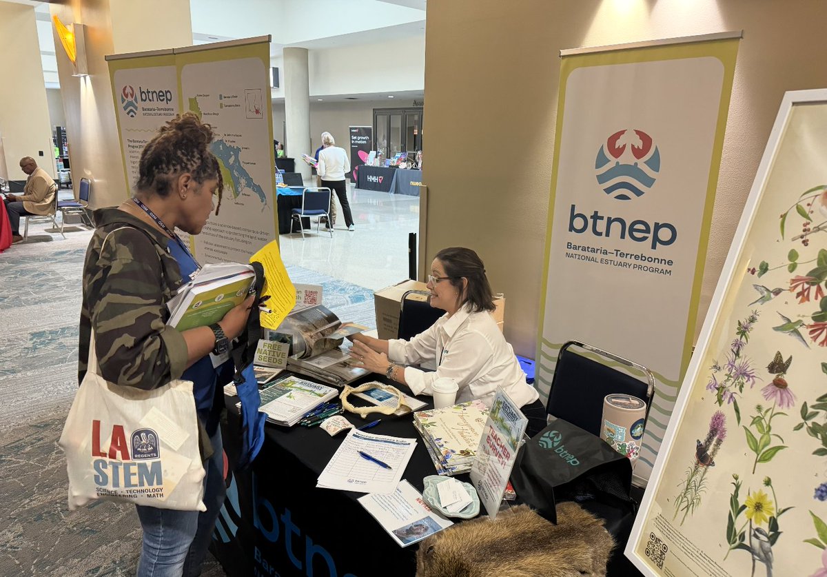 Hi #EstuaryExplorers! Have you been out exploring #OurEstuary? Our BTNEP team sure has! Here are some highlights:
- Louisiana Sea Grant's Ocean Commotion
- EPA’s National Nonpoint Source Training Workshop
- Invasive Brazilian peppertree removal
- LATM/LSTA Joint Conference