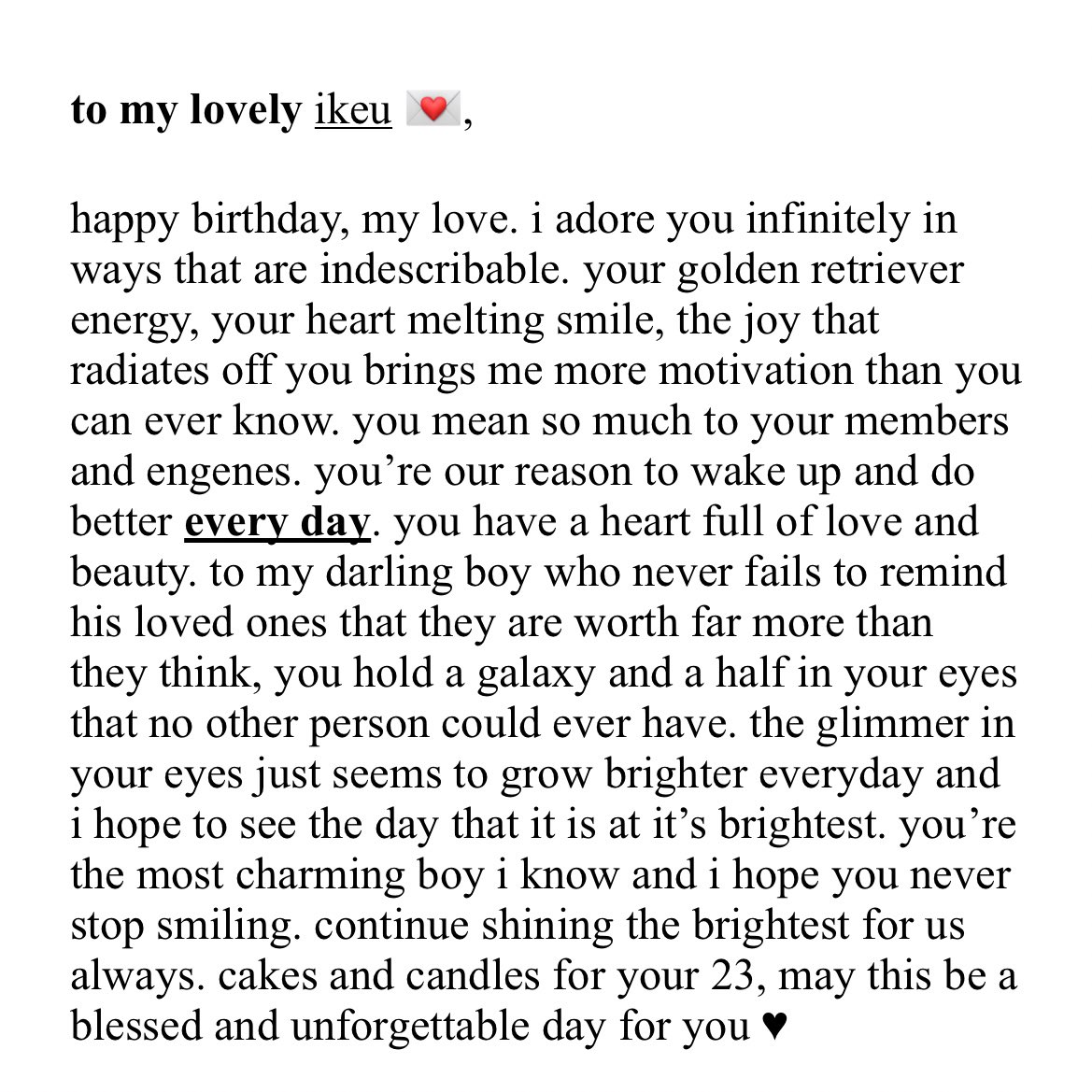 happy twenty three, my angel 🪽