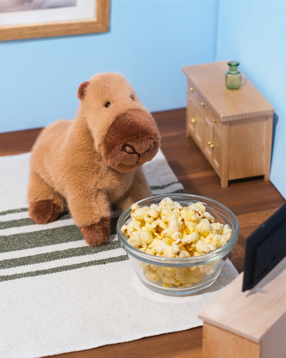 ✨ GIVEAWAY!!! ✨ 

Craig is a happy capy today... because it's movie night!!! 🍿 To enter to win, find us on instagram <a href="/douglastoys/">Douglas Cuddle Toys</a>!

#giveaway #capybara #capy #cute #plushies #stuffedanimals #movies #popcorn #muzzles #douglas #douglastoys #douglasplush #animals #zoo