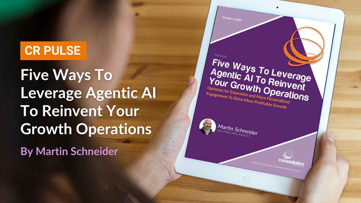 constellationr's tweet image. Rethink your growth ops with agentic AI. 🤖 From legacy apps to modern SaaS, 5 strategies show how AI agents can supercharge GTM performance. Explore the latest from @CR_MSchneider: zurl.co/JoBSV #GrowthOps #GTM #SalesOps #BusinessGrowth #RevenueOps
