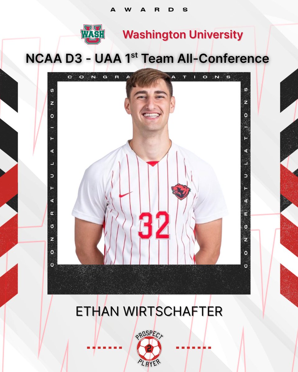 Prospect2Player's tweet image. Congratulations to our striker Ethan Wirtschafter on being named NCAA D3 UAA 1st Team All-Conference🏅