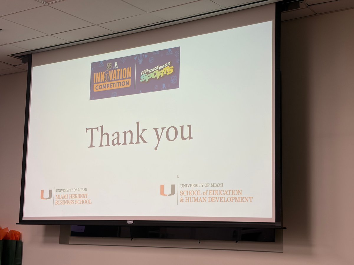 Congrats Sports Admin students! Last night, teams from the SEHD &amp; the Herbert Business School held their pitch for the NHL Innovation Competition. Congratulations to the winning team: Maurice Manswell, Sawyer Beckwith, Asher Hirt, and Kaden Ticeson!