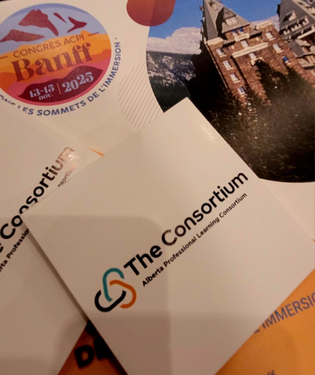 The Consortium est au Congrès national de l’<a href="/ACPI_/">ACPI</a> à Banff!
Venez nous voir pour découvrir nos prochaines sessions, nos ressources et participer à notre concours avec de super prix!
#ACPI2025 #ImmersionFrançaise #Éducation #FrenchImmersion <a href="/arpdc_alberta/">APLC - Alberta Professional Learning Consortium</a>