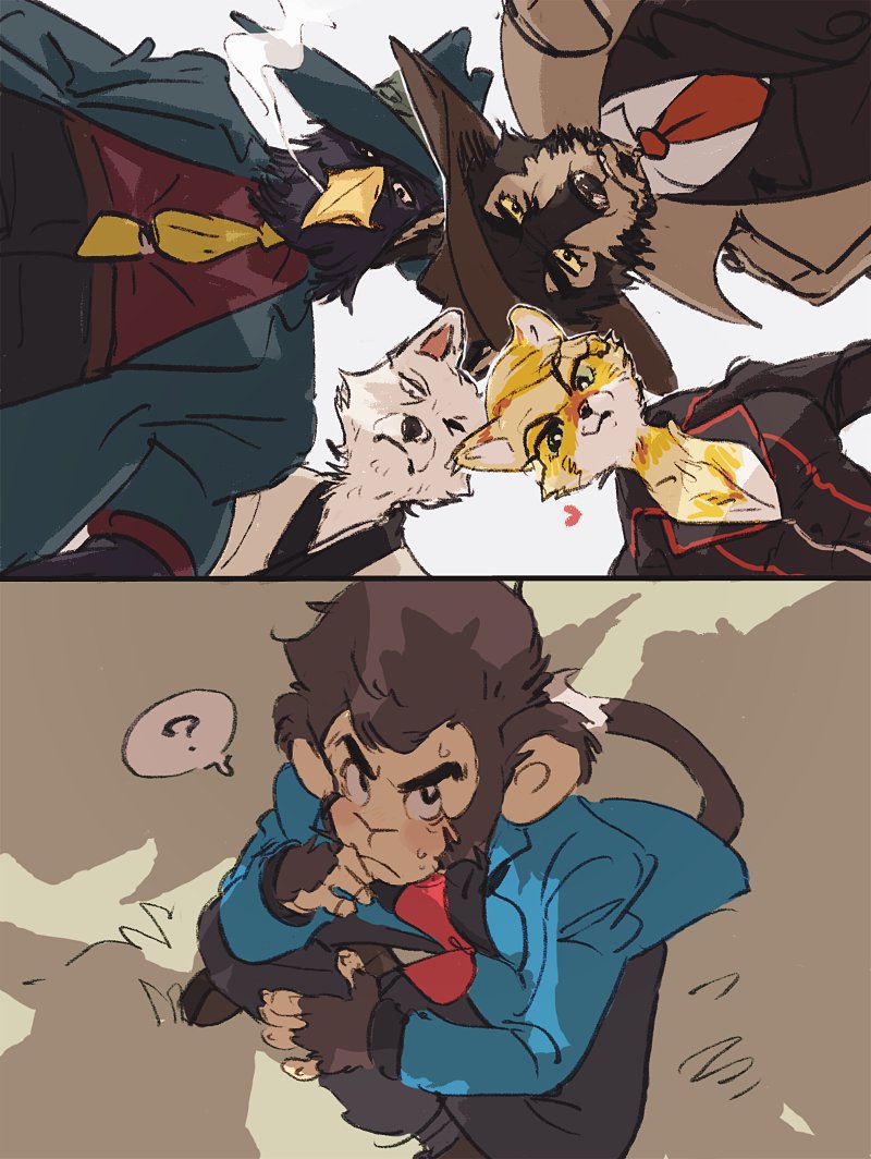 Made a doodle based on Mr. Takahashi's interview about his animal concepts for Lupin and the other characters. 
For some reason, I found it very interesting 🙉