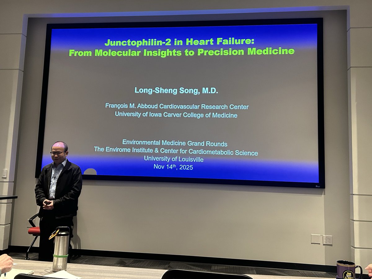 We are excited to host Dr. Long-Sheng Song from the University of Iowa, a leading expert in cardiac calcium signaling and excitation-contraction coupling. He will be giving ground rounds this morning on the role of junctophilin-2 in heart failure