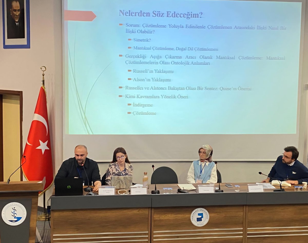 artuklufelsefe's tweet photo. I. Ulusal Mantık Sempozyumu’na bölümümüz öğretim üyelerinden Dr. Öğretim Üyesi İbrahim Halil Çetres (@ibrahimcetres), Arş. Gör. Hasan Remzi Eker (@hasanrekr) ve Yüksek Lisans Öğrencimiz Pelda Yazğan bildirileri ile katılım sağladı. https://t.co/Fp6VejKAik