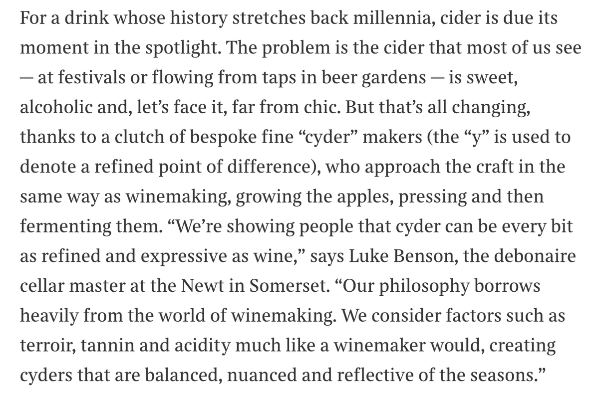 dennislennox's tweet image. “#Cider sits in this beautiful space between a crisp sparkling #wine and something more grounded and English”