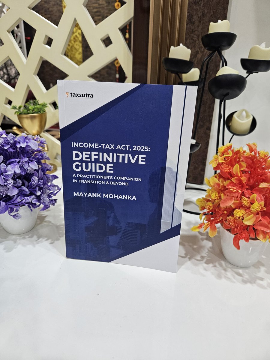MohankaMayank's tweet image. Friends, there is something magical about seeing your penned words, speaking alive, bound in a tangible beautiful Book.
Paperback edition of my #Book-&quot;#IncomeTaxAct2025: #DefinitiveGuide&quot; with @Taxsutra is available for ordering at 
taxsutrareservoir.com/products/incom…