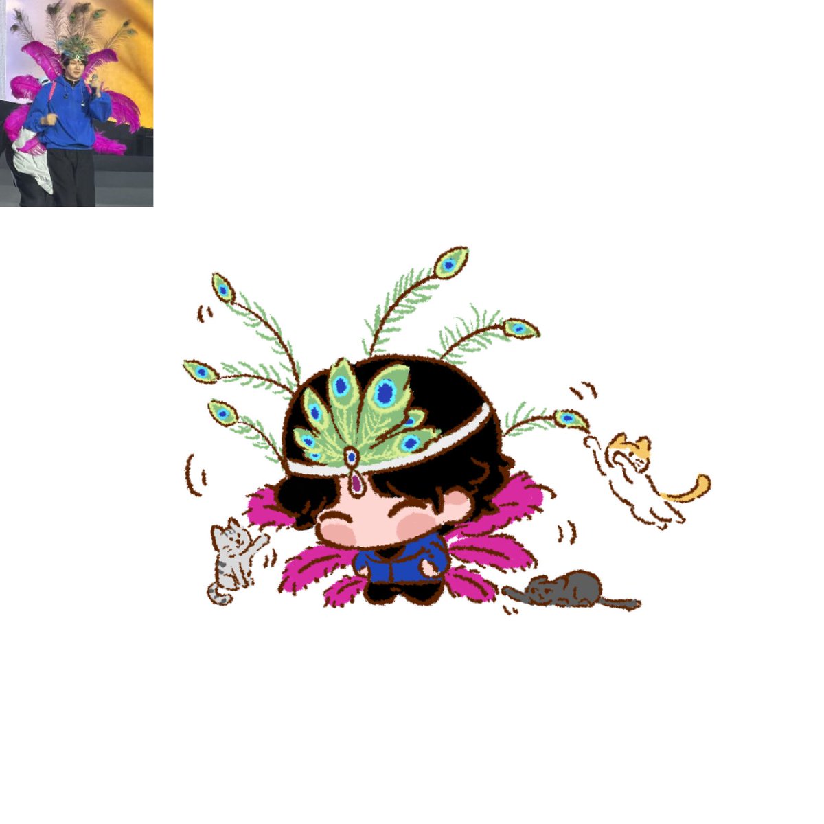 Koryy1101's tweet image. 猫じゃらし🦚（？
#ヒチョル
#희철 
#HEECHUL