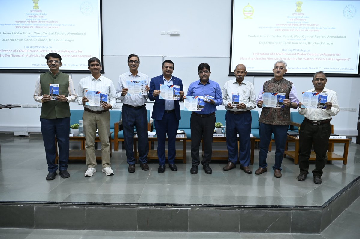 iitgn's tweet image. IITGN, in collaboration with the Central Ground Water Board (CGWB), West Central Region, Ahmedabad, hosted a workshop on “Utilisation of CGWB Ground Water Database and Reports for Planning, Studies, and Research Activities for Water Resource Management” on November 14, 2025.