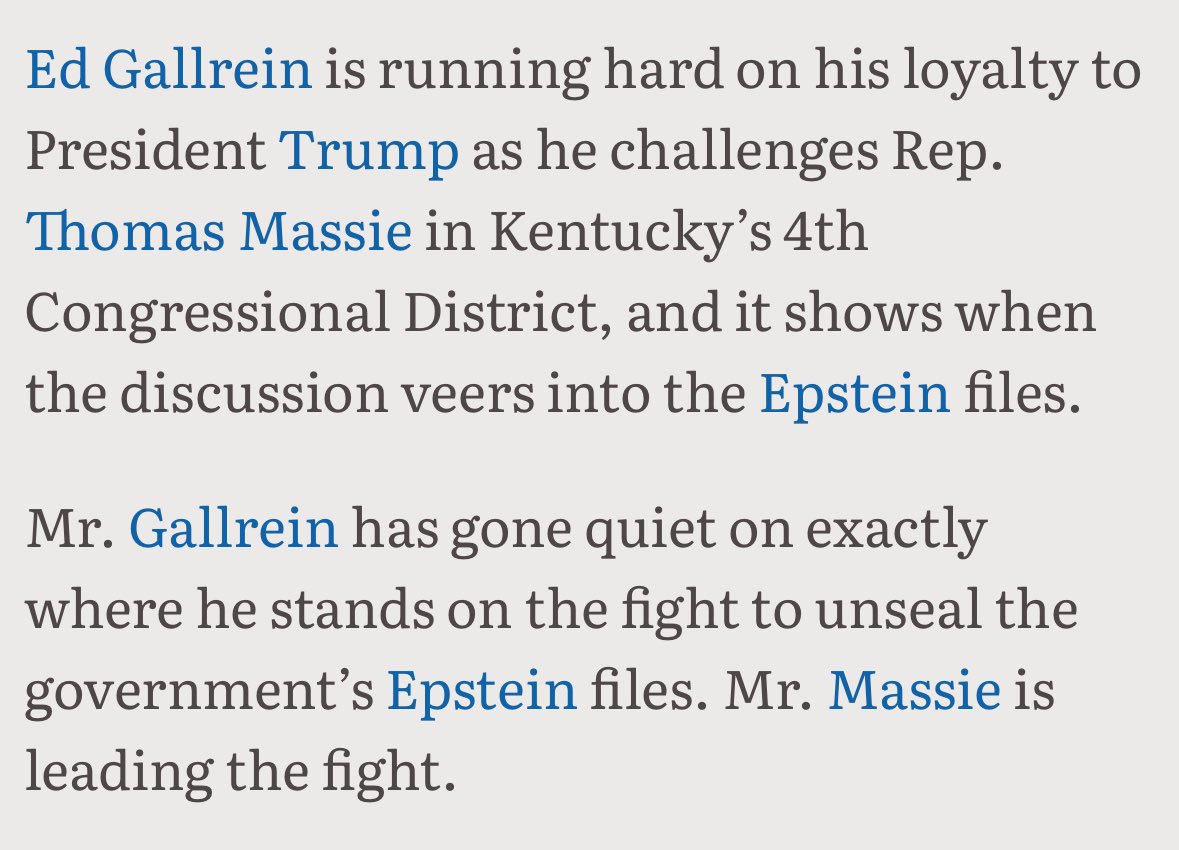 MassieforKY's tweet image. Elect my opponent who promises to be a rubber stamp in DC and what will you get? Someone who won’t even stand up for victims of sex trafficking. He refused to respond to this article:
washingtontimes.com/news/2025/nov/…