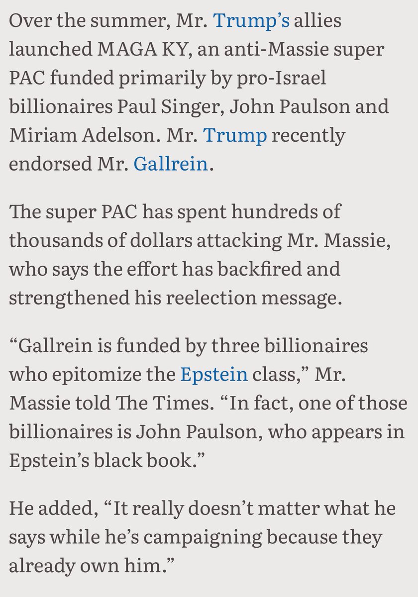 MassieforKY's tweet image. Elect my opponent who promises to be a rubber stamp in DC and what will you get? Someone who won’t even stand up for victims of sex trafficking. He refused to respond to this article:
washingtontimes.com/news/2025/nov/…