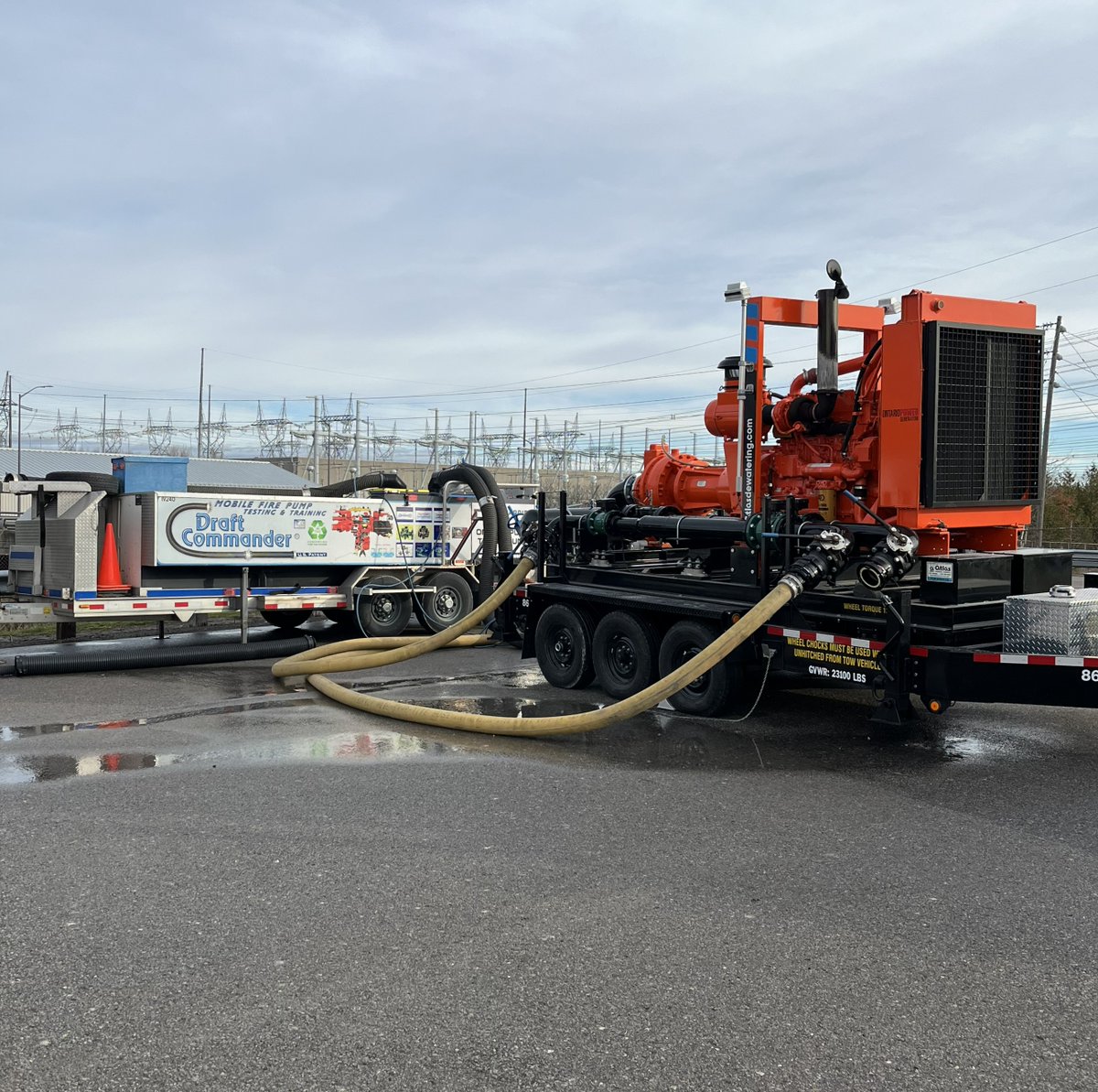 Testing high capacity pumps for one of our clients.