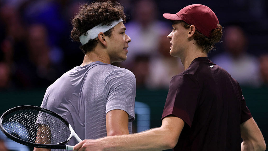 predictorRM's tweet image. - Sinner lleva 8 victorias seguidas sin ceder un set vs. Shelton.

- Ben Shelton lleva 16 de 16 derrotas contra un top 3: 1 set ganado y 37 sets perdidos.

- Sinner iguala el récord de 16 sets seguidos ganados en las ATP Finals desde 1990 (Federer 16 en 2003-2004) #NittoATPFinals