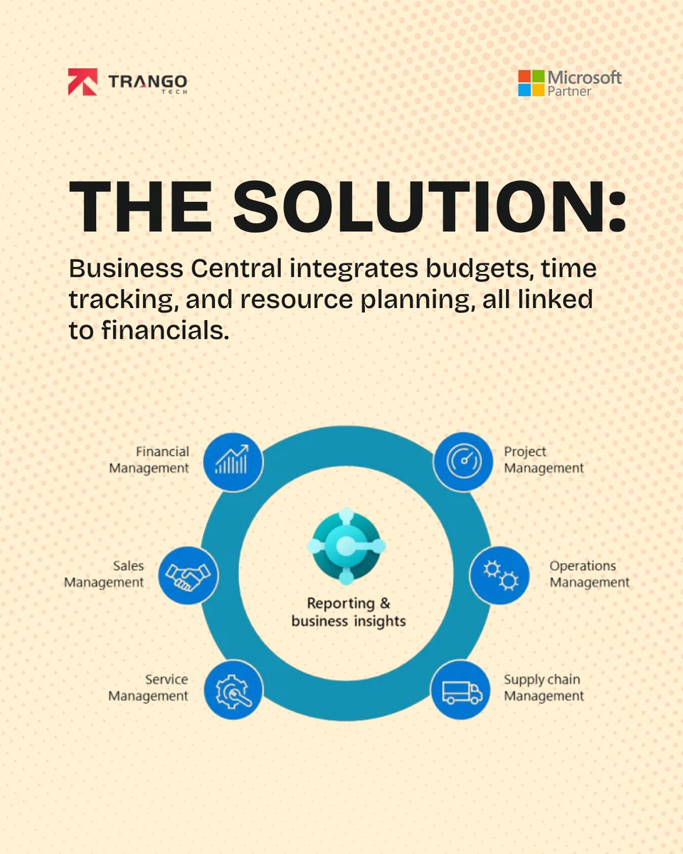 TrangoTech's tweet image. Your team needs a single source of truth for budgets, resources, and time tracking—all linked to your core financials. 

That&apos;s the power of Business Central&apos;s Project Module.

Start delivering projects predictably: trangotech.com/microsoft/dyna…