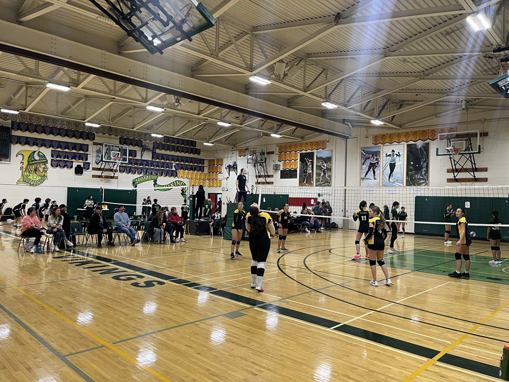 LockerbyNet's tweet image. The Vikings Elementary School Volleyball Tournament is well underway today, with 16 competing teams!  Good luck everyone!