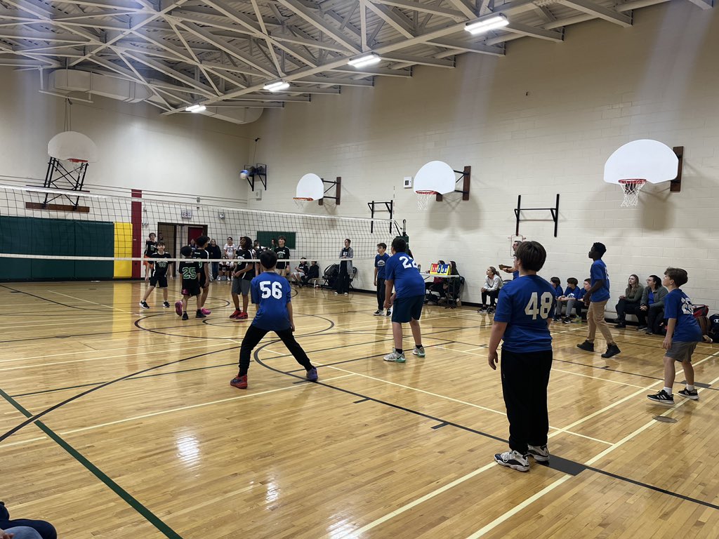 LockerbyNet's tweet image. The Vikings Elementary School Volleyball Tournament is well underway today, with 16 competing teams!  Good luck everyone!