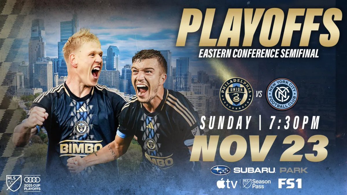 TimothyHalter's tweet image. It&apos;s @PhilaUnion vs @newyorkcityfc on Sunday 11/23 at 7:30pm in an Eastern Conference Semi Final clash! Get discounted tickets for the match through FEVO:
gofevo.com/event/UnionECS…
#DOOP