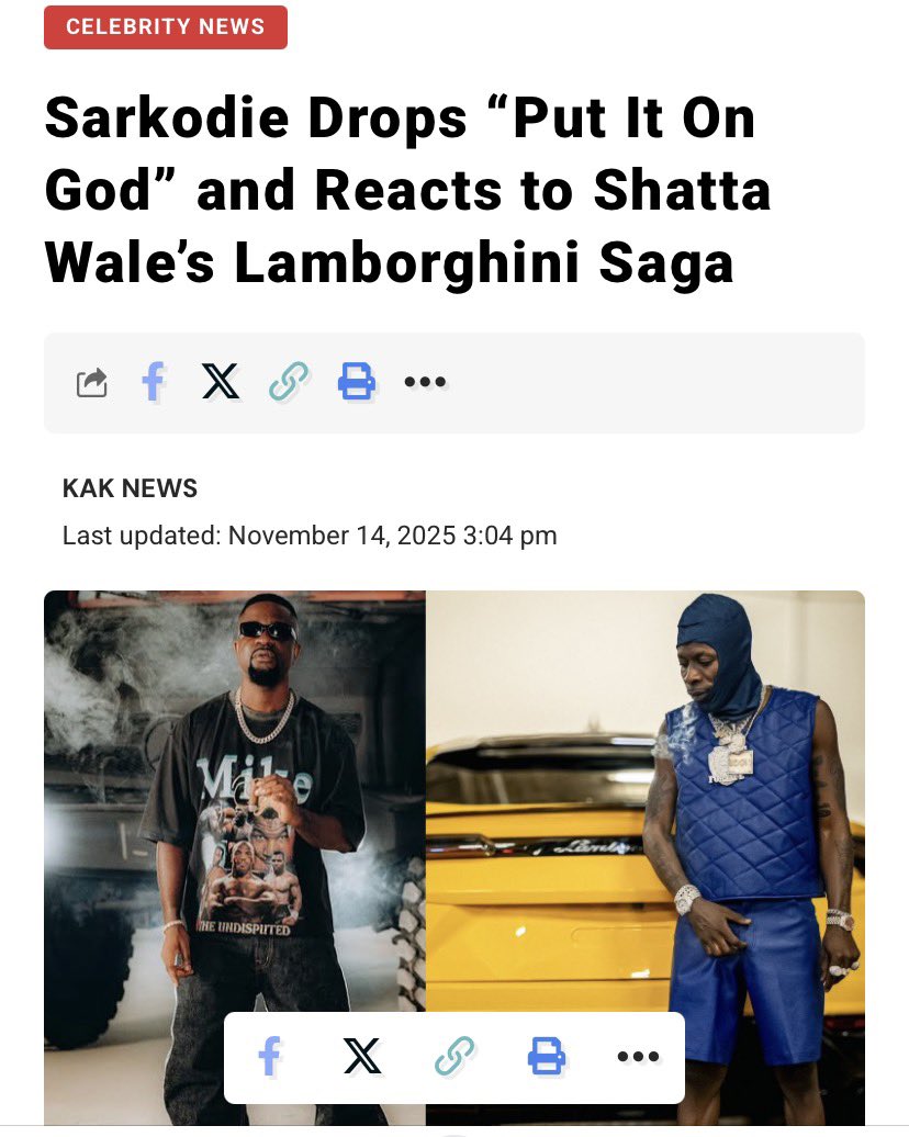 CHECK THIS: [ kaknews.com/sarkodie-drops… ]

#sarkodie #ShattaWale #landlord #eoco #kaknews #entertainentnews #TrendingNow