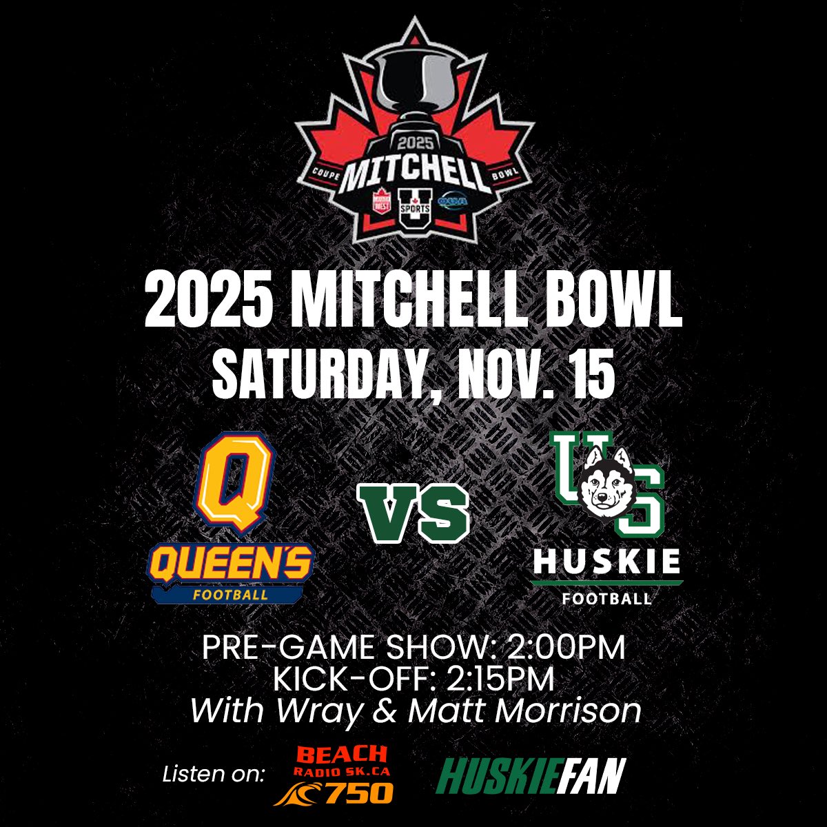 Back in the booth tomorrow as the <a href="/skhuskies/">Huskie Football</a> look to punch their ticket to the Vanier cup. <a href="/WrayMorrison/">Wray Morrison</a> and I will be on the air starting at 2 pm sharp on <a href="/750beachradiosk/">750 Beach Radio SK</a> and <a href="/HuskieFANdotca/">HuskieFAN.ca</a>. Better see you all there! #Godogs <a href="/RGabruch/">Rich Gabruch</a>