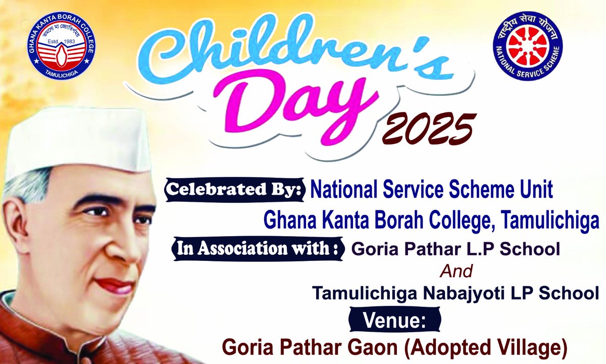 NssBorah's tweet photo. NSS Unit, GKB College, Tamulichiga celebrated Children's Day @nss_rdguwahati @_NSSIndia @NSSCellDU @CMOfficeAssam @MYBharatHQ https://t.co/8o48pMPX9n