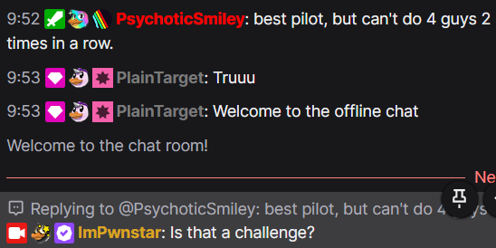 This is what happens when stream starts a little late.