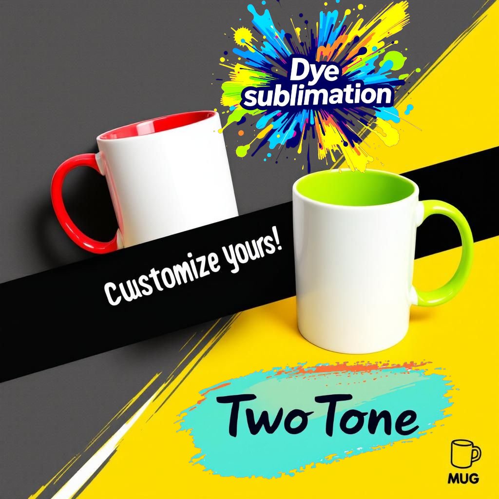 DesignsCeramic's tweet image. Add even more colour to your design, with the Dye sublimation TWO TONE mugs
Available in different colours and variations. They really will compliment your design/logo
#ceramicdesignssocials #pricematch #dyesublimation 😉