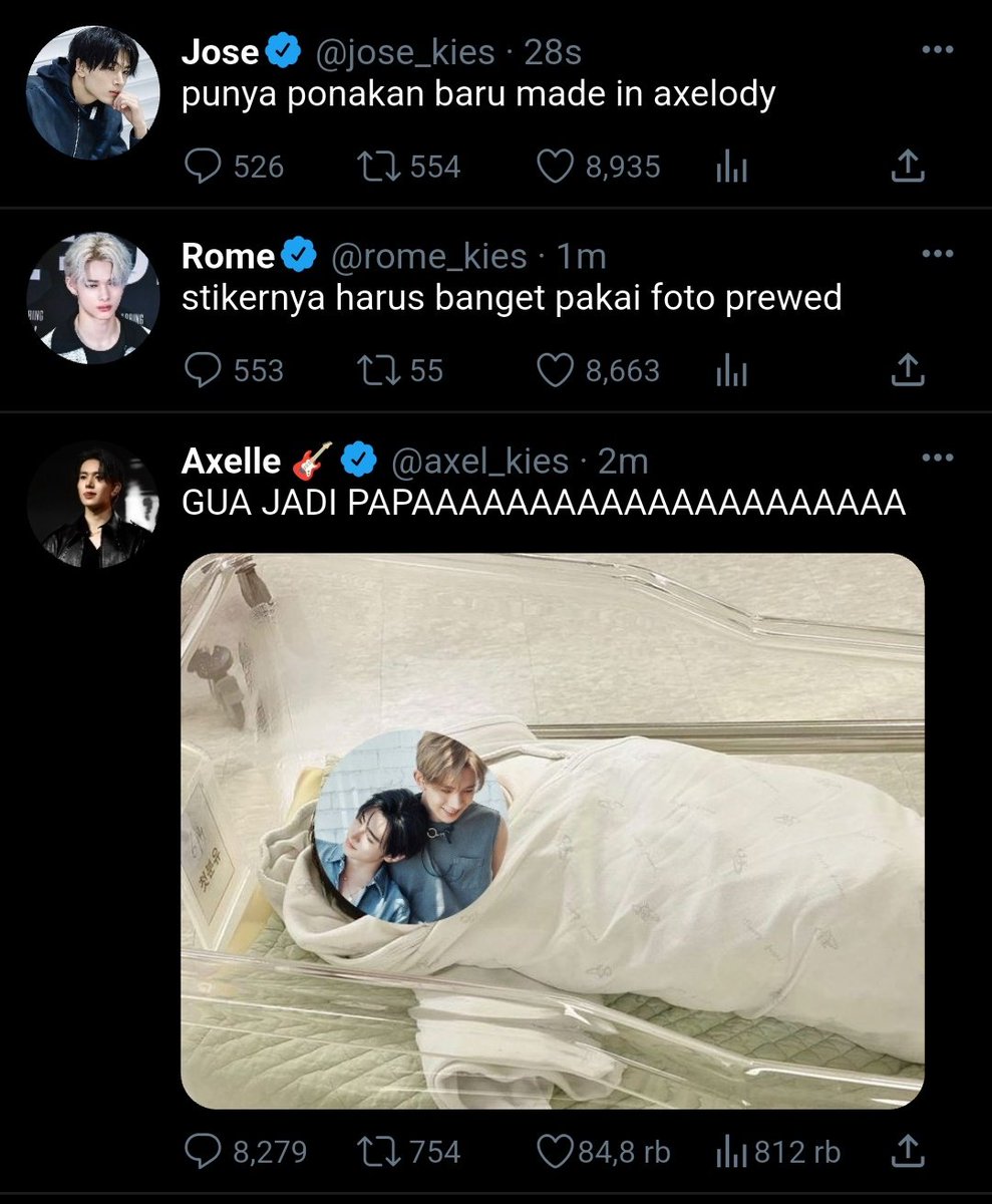 yourlusai's tweet image. Axelle jadi papa