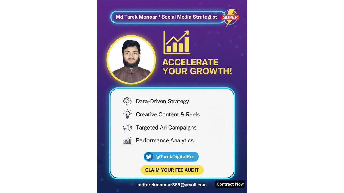 tarekmonoar369's tweet image. Stop posting randomly. Start posting strategically. 📈
Every post, reel, and story is designed to build trust and grow your business online.

#SocialMediaExpert #DigitalMarketingTips #GrowthStrategy #SMMCommunity #MarketingHacks
#socialmediaservicesforbusiness #tarekmonoar369