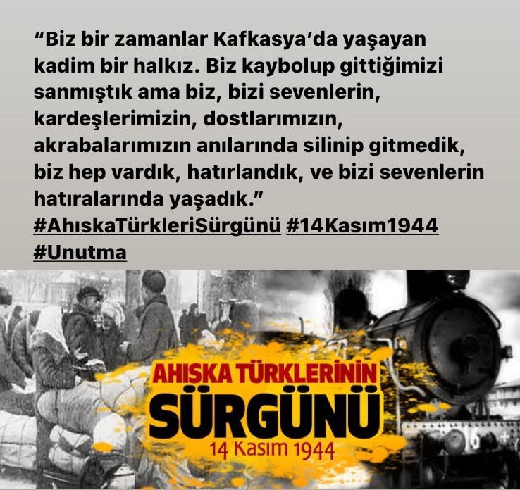 akif19812's tweet image. #AhıskaTürkleriSürgünü #14Kasım1944 #unutmayacağız