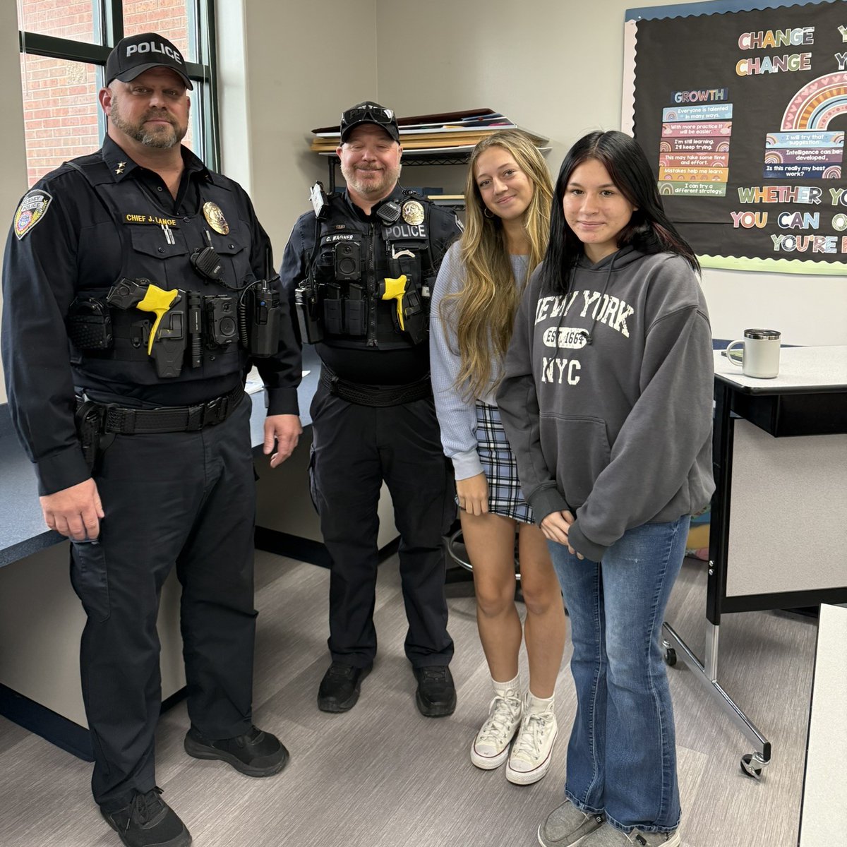 DriveSmartWc's tweet image. The Platte Valley High School BUDS (Buckle Up Drive Smart) program hosted a collaborative presentation with DRIVE SMART Weld County and the Kersey Police Department Chief and SRO to educate health classes on responsible driving practices. They used fatal vision goggles for…