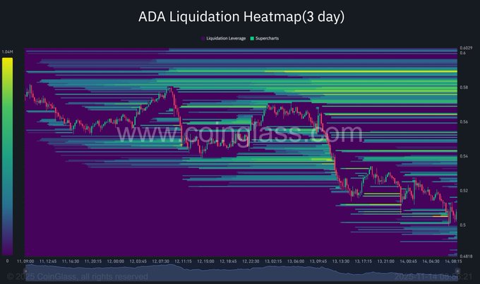 All leverage on $ADA has been obliterated 📉