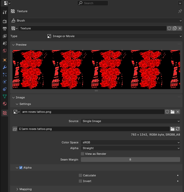 FangoriaVT's tweet image. Use this on your texture tab, and save your images when done. 

Right Click to Move the stencil
Shift Right Click for Scale
Ctrl Right Click for rotation. 
Good luck.