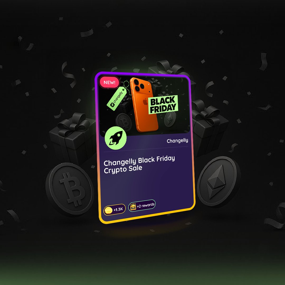 BitDegree's tweet image. Black Friday just got very crypto.

Our new Season 8 partner @Changelly_team is giving you:

⚡ Up to 75% discount on fees
📱 Chance to win 1 of 10 iPhone 17 Pros
💰 1,300 Bits

Start the Mission 👉bitdegree.org/guilds/changel…