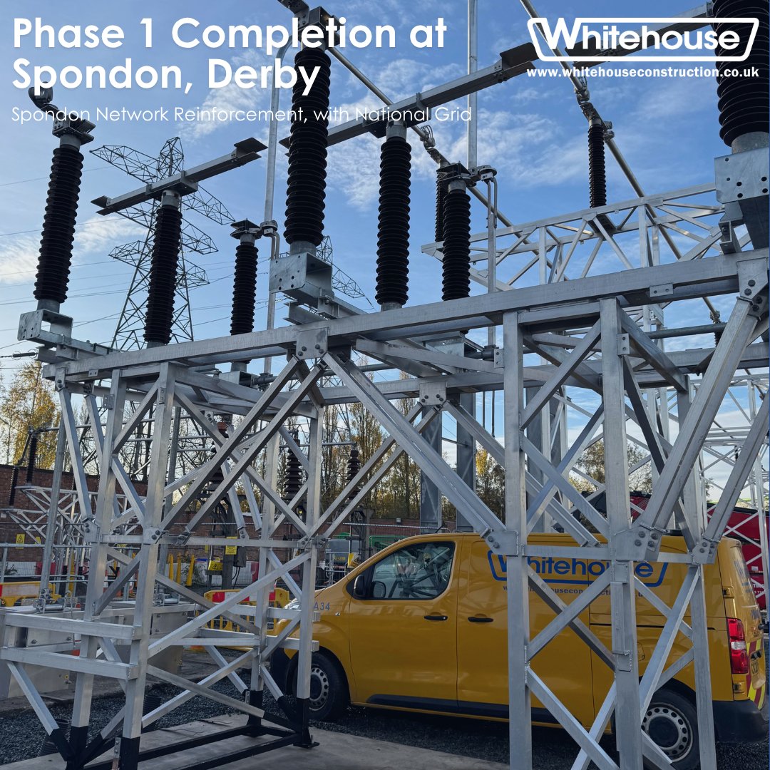 Phase 1 has been successfully completed at Spondon for <a href="/nationalgrid/">National Grid</a> , leaving the site prepared for steelwork installation. This complex project was managed with care, leadership, and a commitment to safe, high-quality delivery. #WeAreWhitehouse #ProudToBeSafe