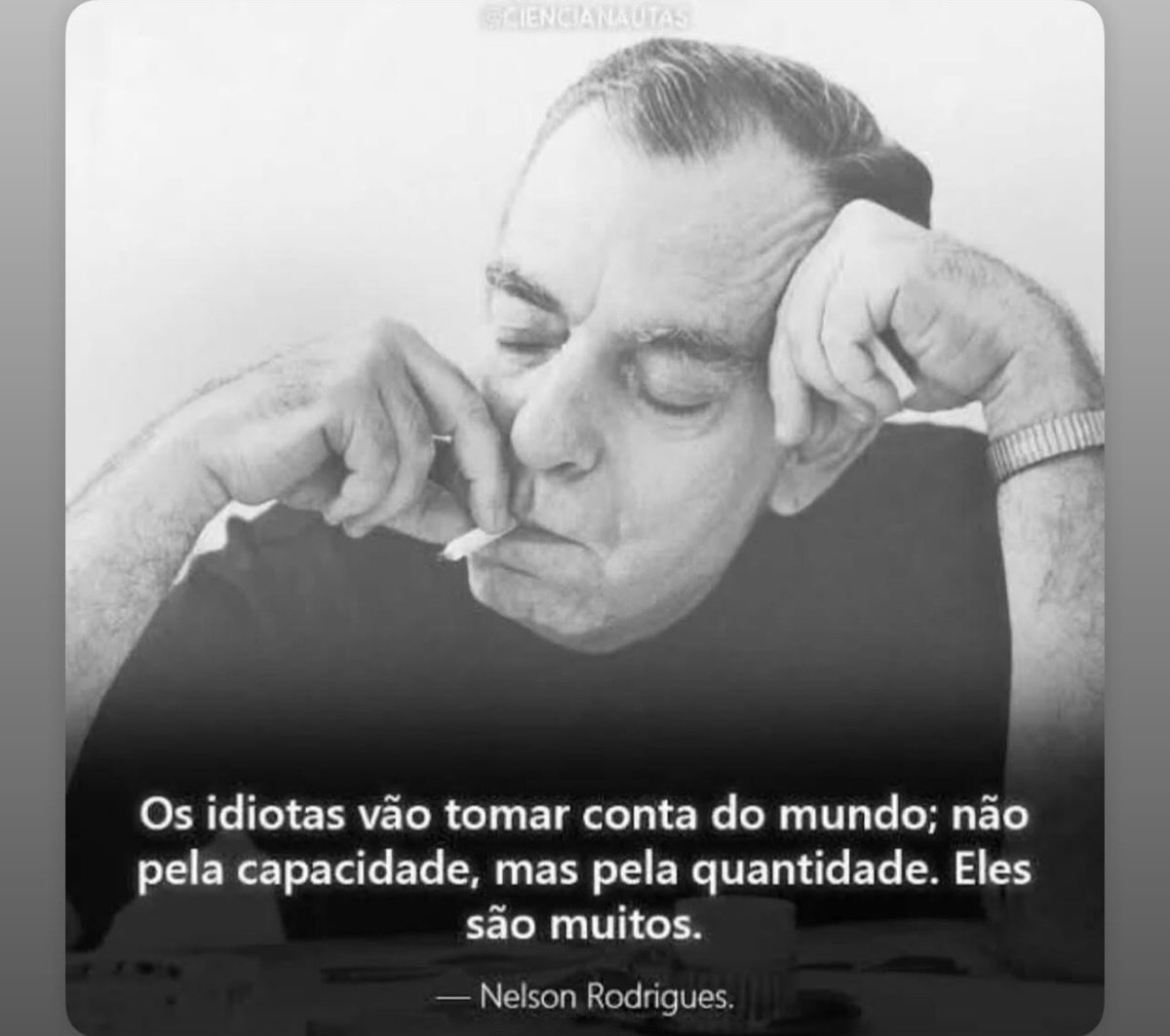 Os idiotas vão tomar conta do mundo; não pela capacidade, mas pela quantidade. Eles são muitos. 

— Nelson Rodrigues l.

#angola #futebol #argrntina #independecia #politica #crise #corrupcao #presidencial