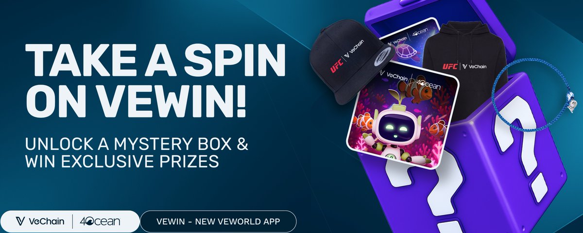 Doing good just got more rewarding! 🌍😍

VeWin prizes now include: 
 
- UFC PPV ticket 
- Official VeChain-branded UFC merch
- 4ocean bracelets made from recovered ocean plastic 
- Limited 4ocean NFTs 
- PBR tickets

More prizes on the way!
 
🔗 win.vet

$VET