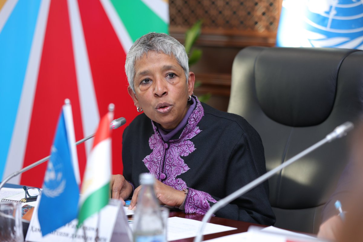 UNinTajikistan's tweet image. #UNRC Parvathy Ramaswami said that the UN–Tajikistan joint #CooperationFramework evaluation is about accountability, and a collective reflection of our work as the UN system, and our strategic partnership with the government and the people of Tajikistan.