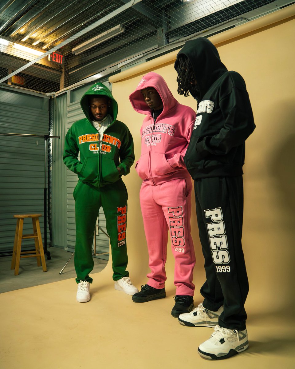 ‘14 Presidents Club Sweatsuits Releases Today @ 11AM 

SMS EARLY ACCESS 10:45AM 

THEPRESIDENTSCLUBCL.COM
