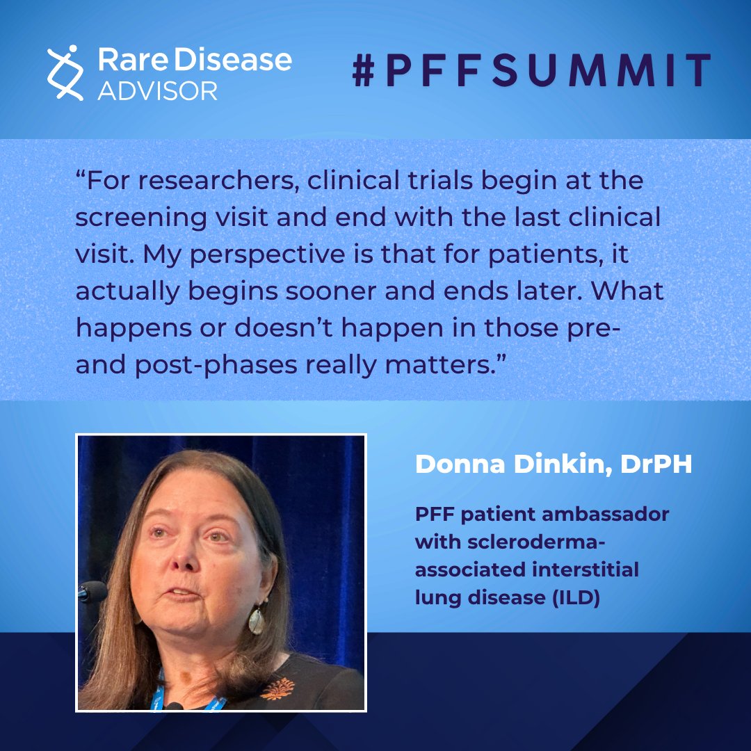 RareDisease_Adv's tweet image. #PFFSummit: Donna Dinkin, DrPH, a PFF patient ambassador with #Scleroderma-associated #InterstitialLungDisease (ILD), speaking Nov. 14 at the 2025 @PFFORG Summit in Chicago.

Image &amp;amp; quote taken by Senior Correspondent, @LLuxner.

#RareDisease #PulmonaryFibrosis #MedTwitter