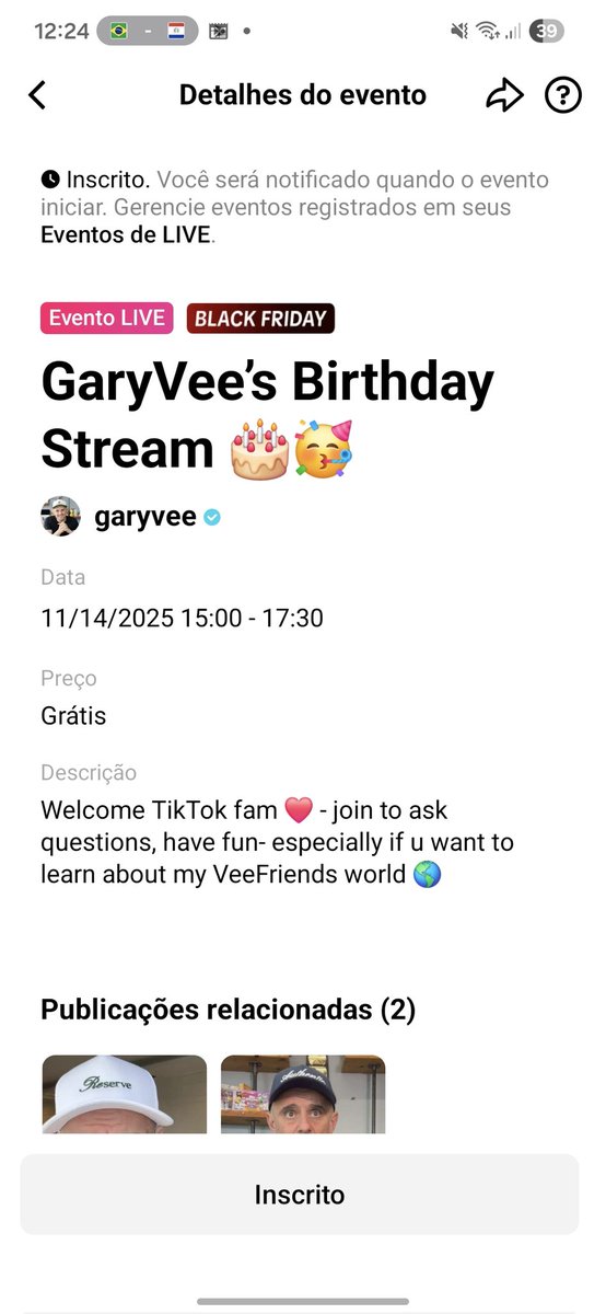 Just created my tiktok account to join the party!
Happy BDay <a href="/garyvee/">Gary Vaynerchuk</a>!!!