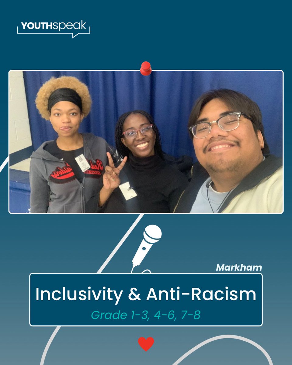 Another amazing week of impact! 🙌

Paul, Akua, and Mesha delivered 3 powerful workshops | Inclusivity + Anti-Racism | to students from grades 1–8.

Helping kids grow kinder, braver, and more connected. 💛🌟

#YouthSpeak #AntiRacismEducation #InclusivityMatters #SchoolWorkshops