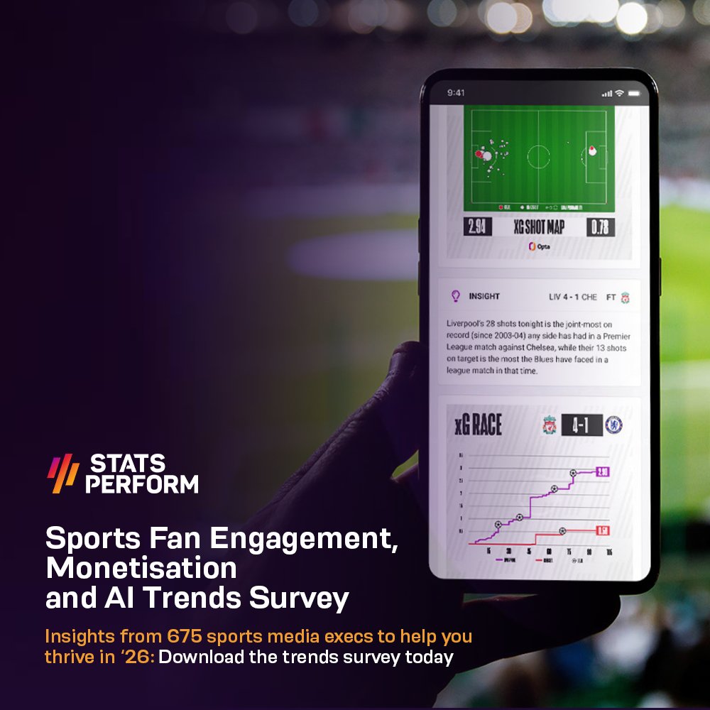 StatsPerform's tweet image. 𝐃𝐢𝐝 𝐲𝐨𝐮 𝐤𝐧𝐨𝐰 81% of sports media executives have expanded their use of #AI this year?

Most executives now rely on AI to streamline workflows and unlock new opportunities in content creation and fan engagement.

Get more insights ➡️ bit.ly/4r1AAmf